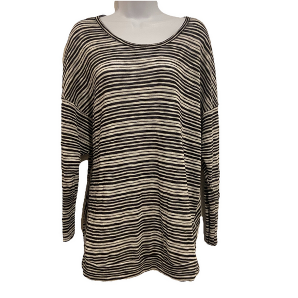 Old Navy‎ Womens V-Neck Pullover Top Size 1X Striped Long Dolman Sleeves